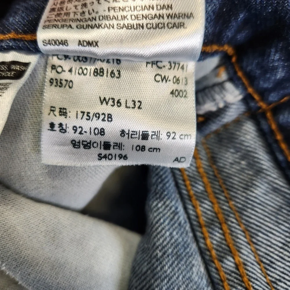 Levi Strauss 517 W36 L32 Bootcut Jeans Dark Wash Paint Splatter Mens‎
